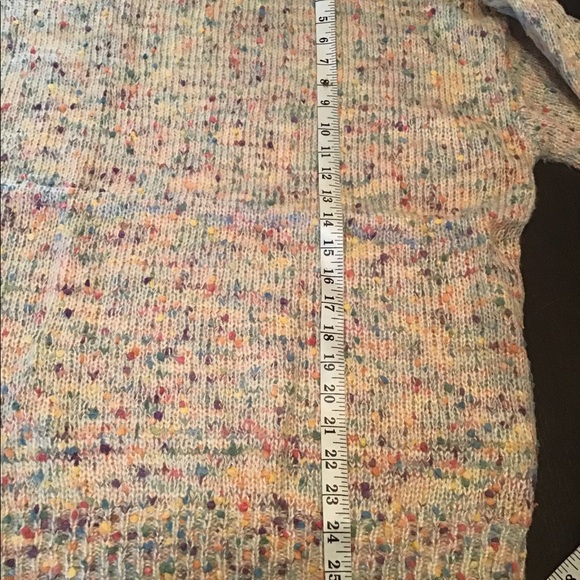 HOT final🔥SALE ! 2 LEFT! 5⭐️⭐️⭐️⭐️⭐️ boho Ivory confetti  sweater - Picture 9 of 10